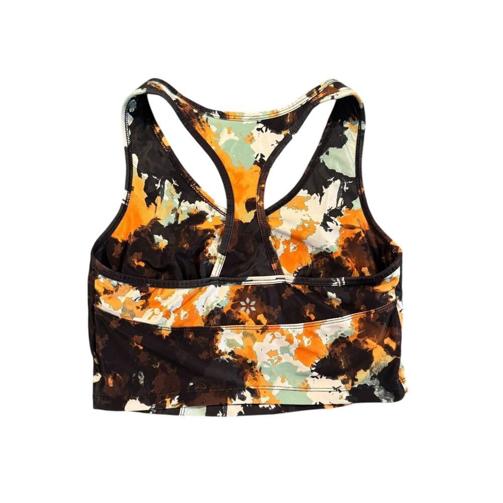 Nine West Active Racerback Sports Bra Medium Multicolor Abstract Print Stretch - Picture 2 of 5